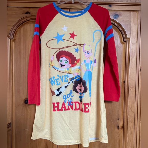Disney store Toy Story nightgown size 9/10 yellow red long sleeve Jessie bo peep - Picture 1 of 5